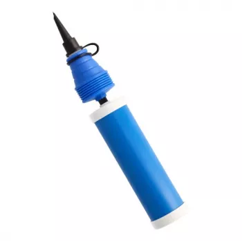 PAPSTAR dubbelwerkende ballonpomp, blauw kunststof, 275 mm, 1 stuk (89199)