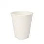 PAPSTAR pure suikerriet drinkbeker 0,2 L, wit, 12-pack, composteerbaar en magnetronbestendig 89853