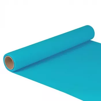 Papstar 82210 turquoise papieren tafelloper rol, 400 mm x 5 m, rechthoekig