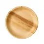Papstar pure 87960 Palmbladbord, rond, 23 cm, bruin, 25 stuks