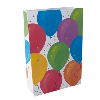 PAPSTAR feest-papieren zak ballon, 190 x 280 x 70 mm, blokbodem, zijvouw 70 mm, 1 stuk (88377)
