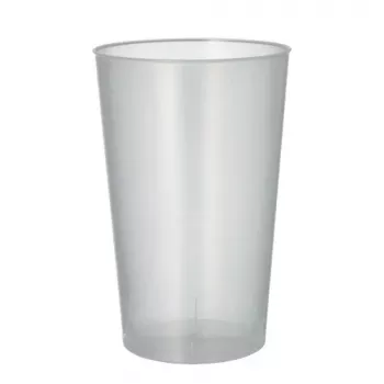PAPSTAR herbruikbare beker PP, 0,5 L, transparant, 30-pack, 91 mm diameter, 140 mm hoogte 89824