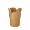 PAPSTAR pure vierkante snackbox 230 ml, bruin, FSC-gecertificeerd versvezelkarton, biocoating, 1 stuk 87268