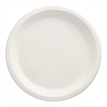 PAPSTAR pure suikerriet bord, rond, 260 mm, 50 stuks, composteerbaar, magnetronbestendig (89738)