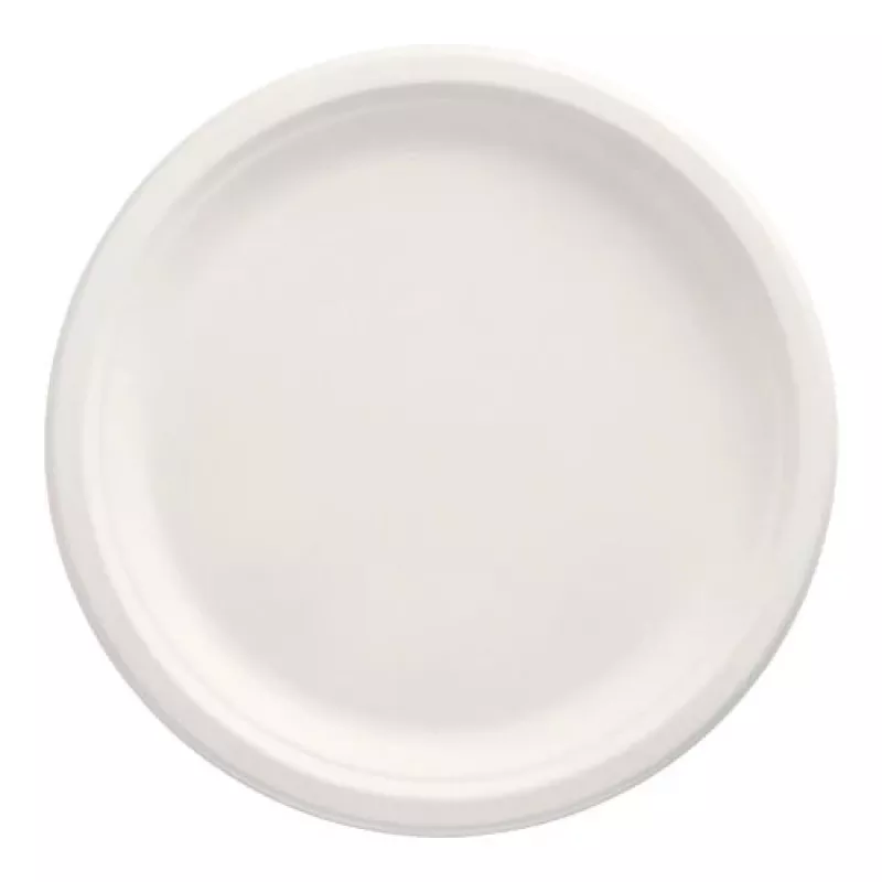 PAPSTAR pure suikerriet bord, rond, 260 mm, 50 stuks, composteerbaar, magnetronbestendig (89738)