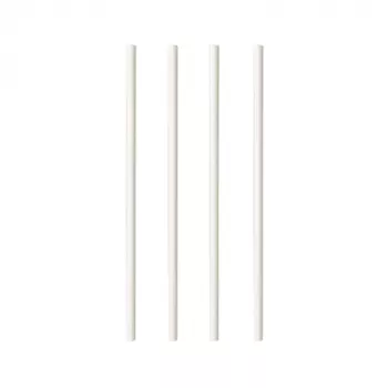 PAPSTAR pure papieren rietje, 200 mm, 6 mm, wit, duurzaam, 250 stuks (87513)