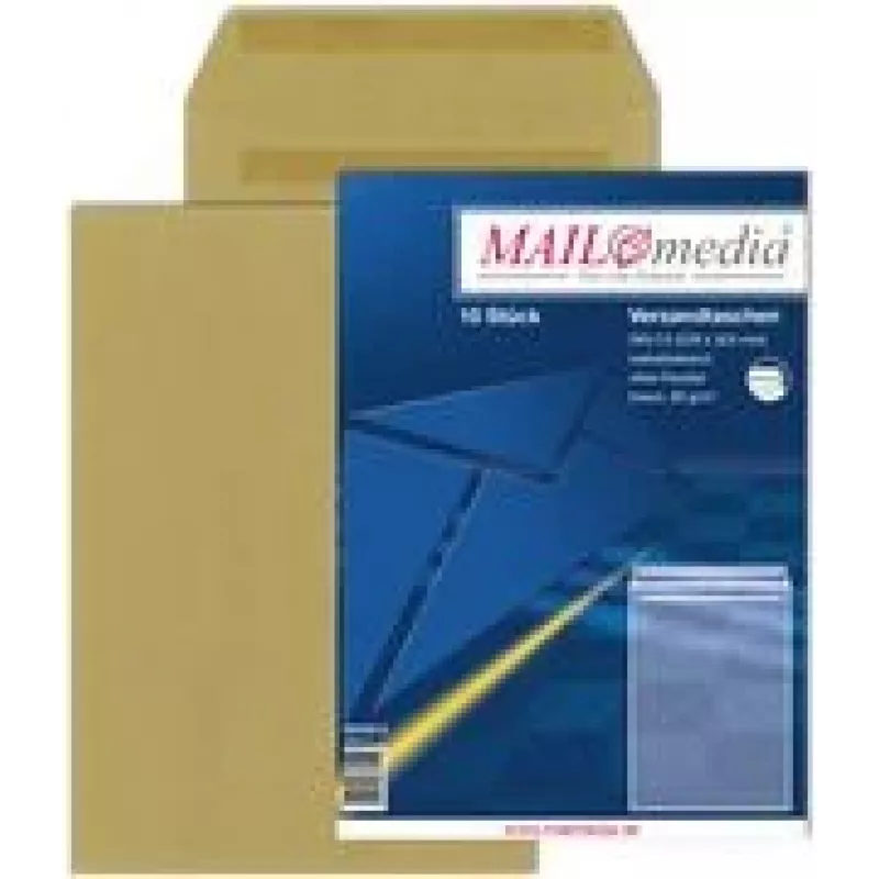 MAILMEDIA Elepa C4 verzendenveloppen, zelfklevend, 90 g/m², bruin, 50 stuks 30002518