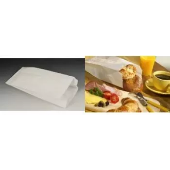 PAPSTAR papieren vouwzak, cellulose, 28 x 13 cm, vulinhoud 1,5 kg, geregen, wit, 1000 stuks (11533)