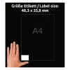 AVERY universele etiketten 48,3 x 33,8 mm wit met UltraGrip-technologie (verpakking van 480) 4789