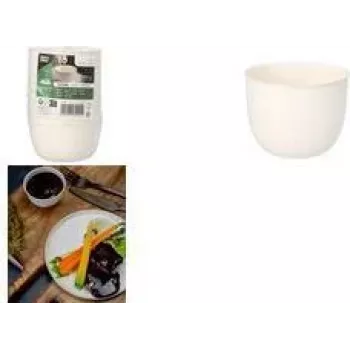 PAPSTAR schalen van suikerriet pure Evidence, rond, 175 ml, Ø 7,2 cm, wit, 10 stuks (89993)