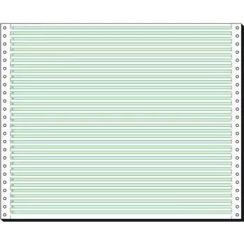 SIGEL 12370 eindloos papier, enkele perforatie, groene lijnen, 305 x 375 mm, 60 g/m², 2000 vellen