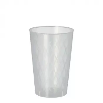 PAPSTAR herbruikbare beker, 0,25 L, transparant, 40-pack, diameter 70 mm, hoogte 105 mm, vaatwasmachinebestendig (89820)