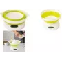 Little Balance LB 8064 opvouwbare keukenweegschaal met kom, wit/lichtgroen, 5 kg