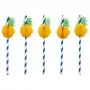 PAPSTAR papieren rietjes ananas, 200 mm, blauw/wit, 250 stuks (87780)