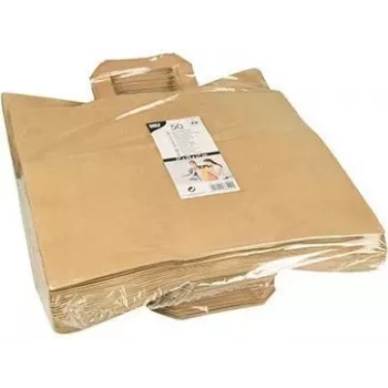 PAPSTAR papieren draagtas, 320 x 170 x 270 mm, bruin kraftpapier, 70 g/m², 5 kg draagvermogen, met handgreep - 1 stuk (86449)