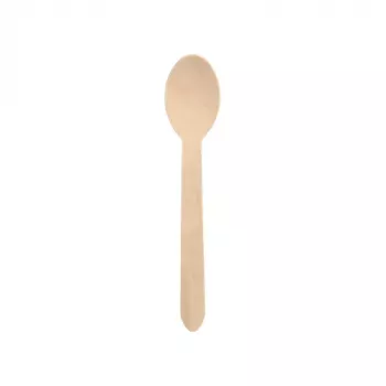 PAPSTAR pure houten lepels, 157 mm, berkenhout, naturel licht, 500 stuks, biologisch afbreekbaar 86941