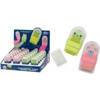 WEDO Clean Animal kunststof gummetjes display, kikker- & berendesign, 24 stuks 5998399