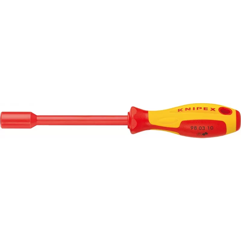 KNIPEX 98 03 13 dopschroevendraaier, 13 mm zeskant dopsleutel, chroom-vanadiumstaal, 235 mm