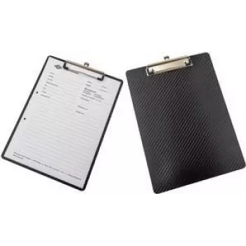 WEDO A4 klembord carbonlook zwart met metaalklem en ophangoog 57680
