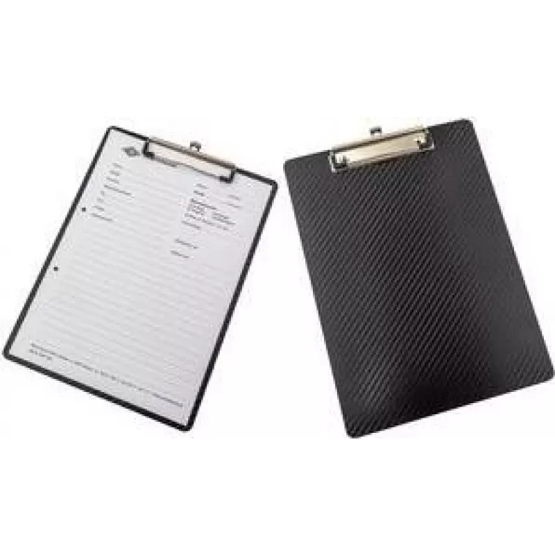 WEDO A4 klembord carbonlook zwart met metaalklem en ophangoog 57680
