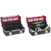 allit McPlus Alu C 22 gereedschapskoffer, polypropyleen, rood/zwart, 2 cantilever-lades 457021