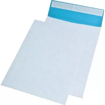 MAILmedia B4 garenversterkte zelfklevende verzendenvelop, wit-blauw, 250 x 353 mm 391080