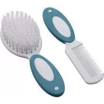Olympia H+H babyhaarborstel en kam-set BS 868 - natuurborstelharen, extra zacht, wit 98374