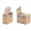 ELBA tric System archiefbox maxi, naturelbruin golfkarton, 100 mm rug, A4, met sluitklep en vingergat (83527)