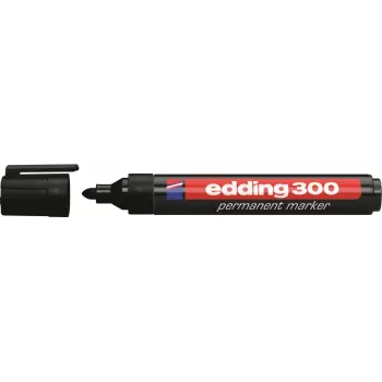 Edding 300-E4 marker-set, 4 st., zwart/blauw/groen/rood 4-300-4