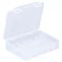 ALLIT EuroPlus Basic assortimentsbox 18/7, transparant slagvast polypropyleen, 7 vakken, zwart 457180