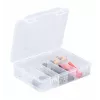 ALLIT EuroPlus Basic assortimentsbox 18/7, transparant slagvast polypropyleen, 7 vakken, zwart 457180