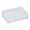 ALLIT EuroPlus Basic assortimentsbox 18/7, transparant slagvast polypropyleen, 7 vakken, zwart 457180