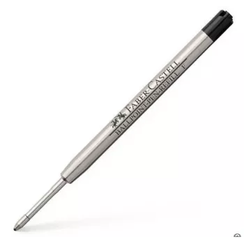 FABER-CASTELL kogelpen grootruimte-vulling F, zwart, stalen punt, voor doorslagen – 1 stuk (148744)