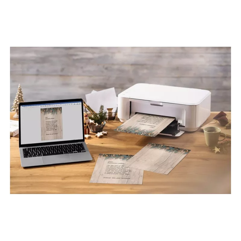 SIGEL kerstbriefpapier Golden Greens motief DIN A4 - 90 g/m² - A4 (DP664)
