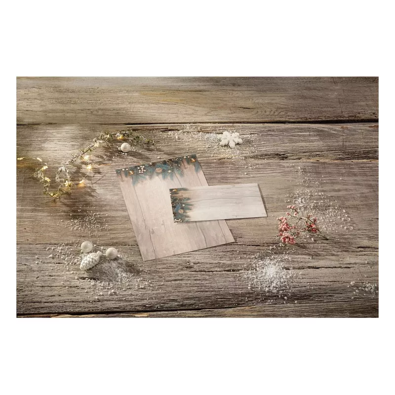 SIGEL kerstbriefpapier Golden Greens motief DIN A4 - 90 g/m² - A4 (DP664)