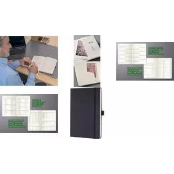 SIGEL Conceptum 2027 A5 weekplanner, zwart, 1 week op de linkerpagina + notities op de rechter, 148 x 213 mm, garengebonden, elastische sluiting, pennenlus, 2 leeslinten, geperforeerde hoeken C2714