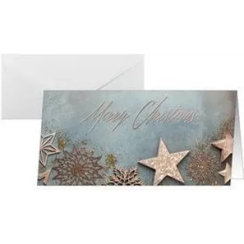 SIGEL DS099 glamour kerstkaarten, DIN Lang, 10 kaarten