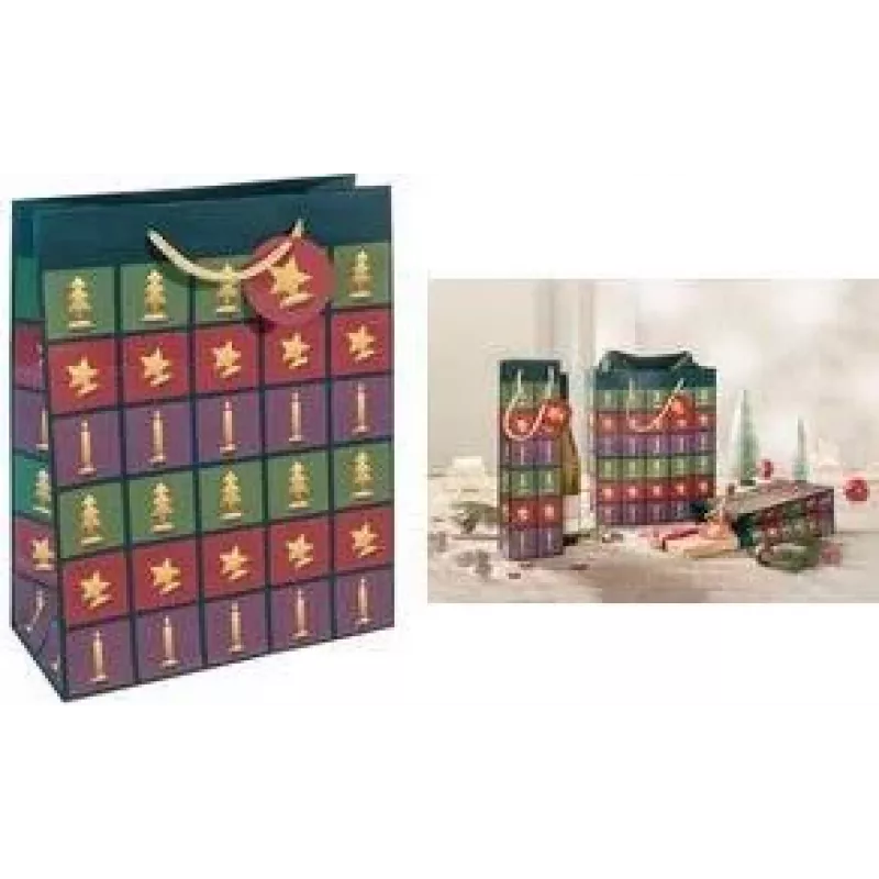 SIGEL kerstcadeautas in cut-out-stijl, klein, papier 157 g/m², mat, 1 stuk (GT047)