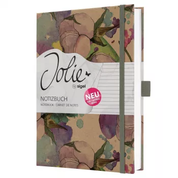 SIGEL Jolie Pure Cottonflowers notitieboek A5 gelinieerd hardcover 176 pagina's wit 100gsm JN855