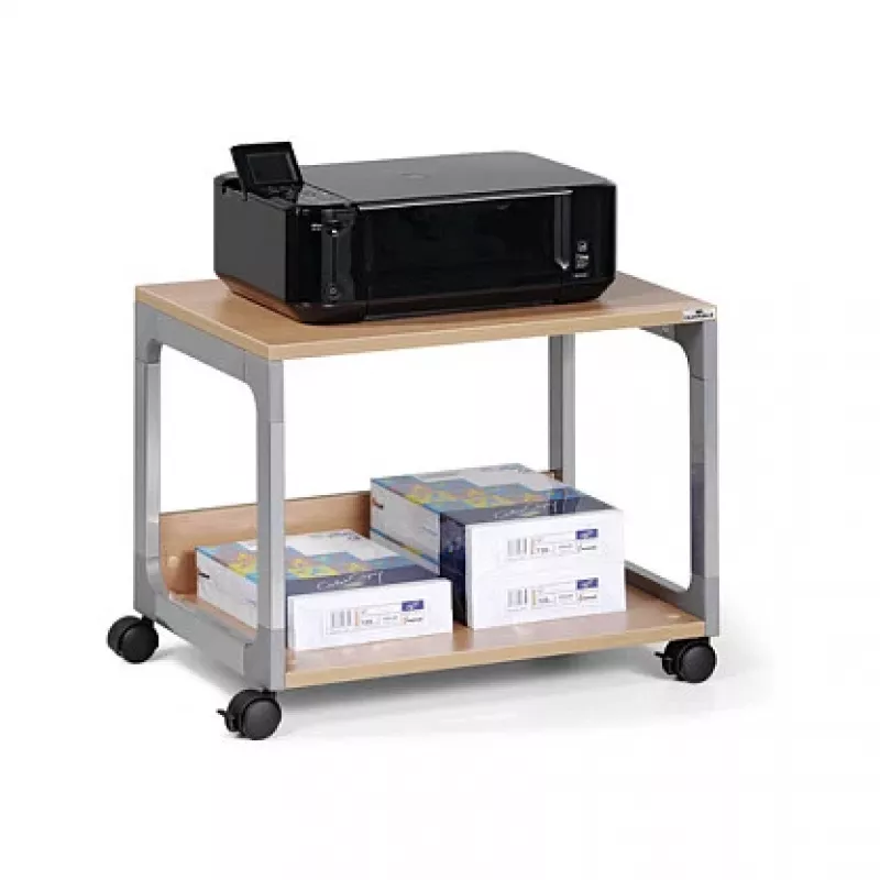 DURABLE SYSTEM 48 multifunctionele serveerwagen, 3 bladen, lichtgrijs, 600 x 480 x 900 mm, 120 kg totale belasting 3710124