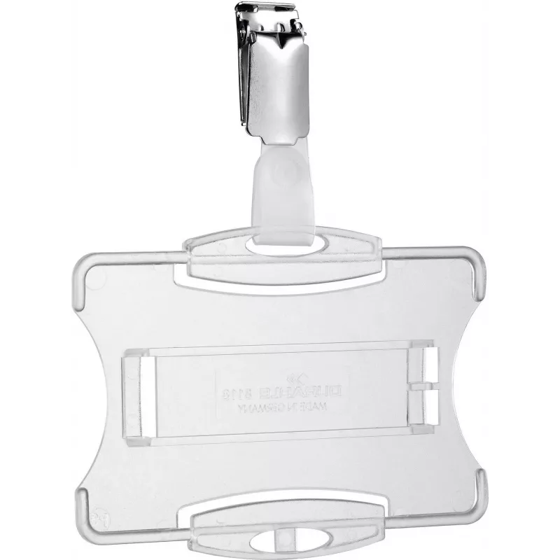 DURABLE ID-kaarthouder met draaiclip, transparant, voor 1 kaart, 25 stuks 811819