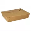 Papstar 87612 wegwerplunchbox, karton met PLA-coating, bruin, 750 ml, rond, 25 stuks