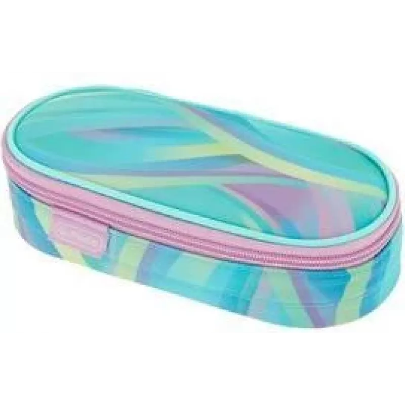 HERLITZ Minty Love polyester etui, groot hoofdvak met binnenklep, mintgroen/multicolor 400205922