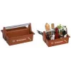 allit McPlus Carry Grillmeister draagkoffer bruin met aluminium handgreep, 2 grote vakken 8500908000