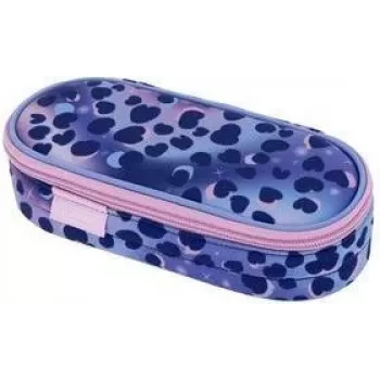 HERLITZ Wild Cat etui, polyester, groot hoofdvak met binnenklep, rits, veelkleurig 400205923