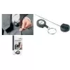 DURABLE Jojo uittrekbare sleutelhanger met sleutelring, zwart, 80 cm koord, 10-pack 822258