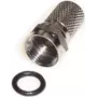 e+p F 100 F-stekker, mannelijk, schroefstekkerverbinding, coaxiale stekker, 2-pack, 75 Ohm, vernikkeld messing