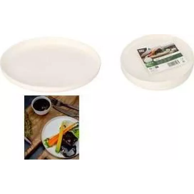 PAPSTAR suikerriet borden pure Ano, rond, Ø 16 cm, wit, 6 stuks (89995)