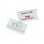 DURABLE naambadge 30x60mm met golfnaald, transparant, 10 stuks 860619