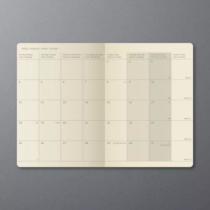 SIGEL Conceptum 2024 zakagenda A6, zwart, 1 maand op 2 pagina's C2485